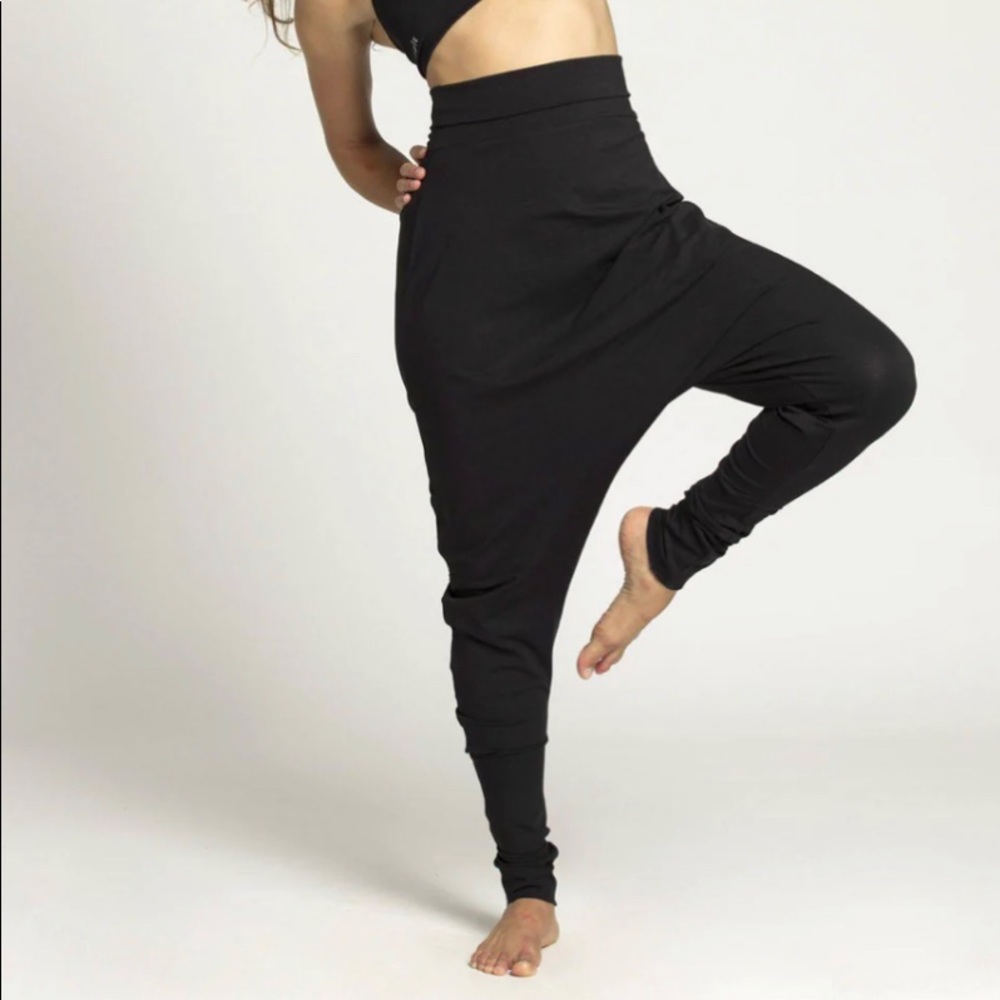 Ripple Yoga soft harem pants drop crotch style movement pants black medium